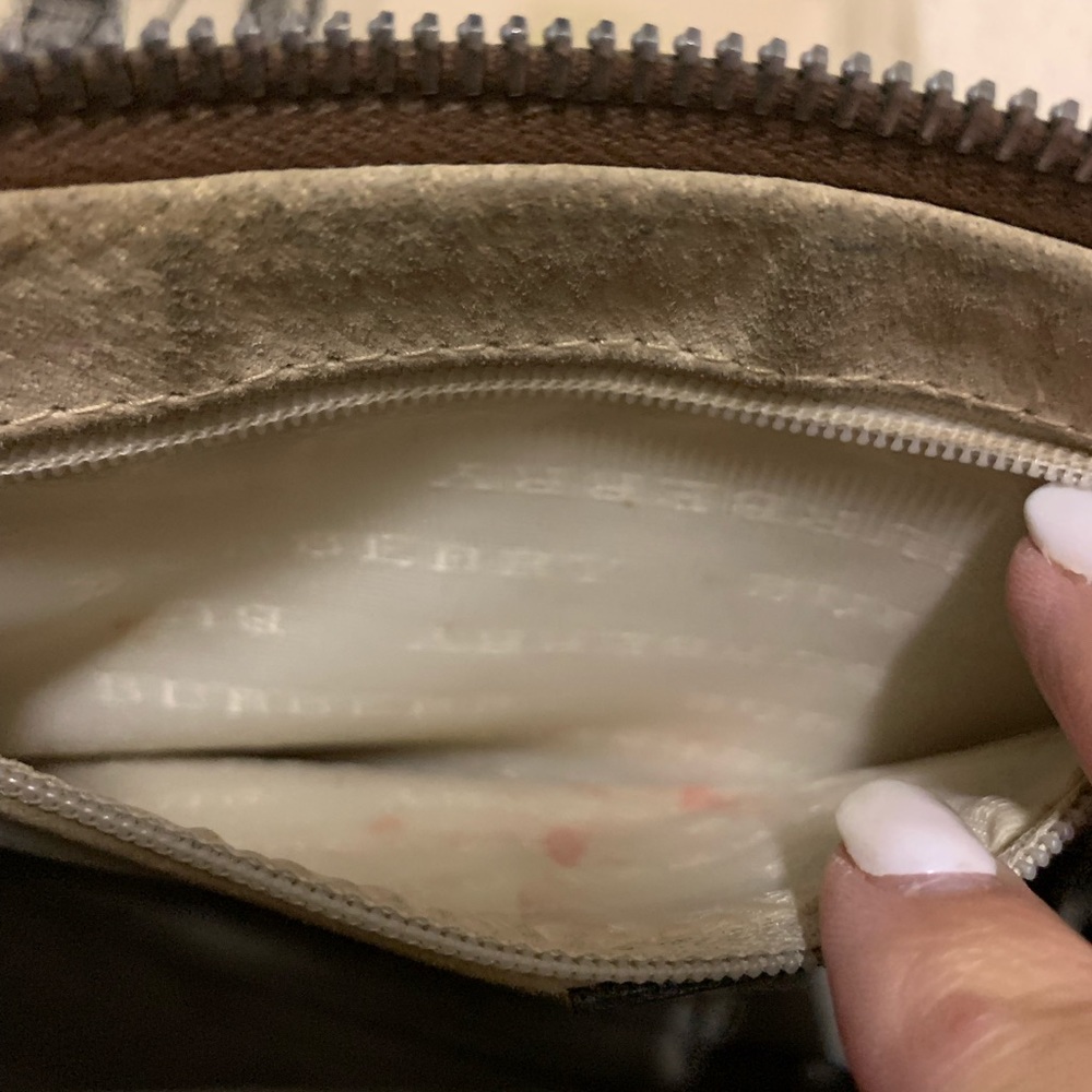 Burberry handbag vintage check/ red leather trim - Picture 9 of 9